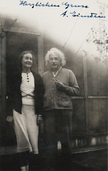 Unbekannter Fotograf - Margarita Iwanowna Konenkowa, geb. Woronzowa (1896-1980) und Albert Einstein (1879-1955)