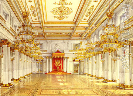 Ukhtomsky Konstantin Andreyevich - The George Hall (Great Throne Hall) of the Winter Palace in St. Petersburg