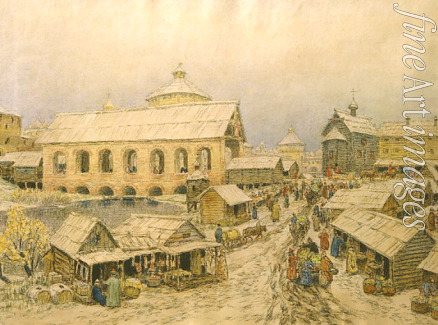 Vasnetsov Appolinari Mikhaylovich - Moscow in the 17th Century. The Resurrection Bridge