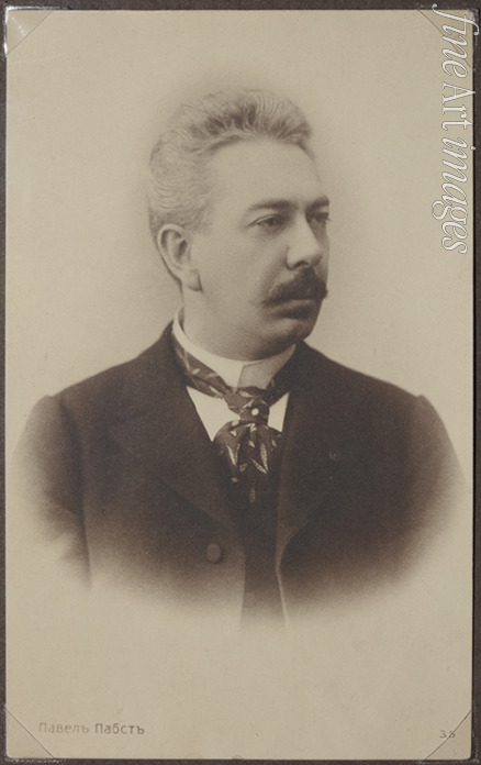 Unbekannter Fotograf - Porträt von Pianist und Komponist Pawel Augustowitsch Pabst (1854-1897)