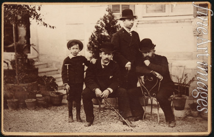 Unbekannter Fotograf - Pjotr Tschaikowski (1840-1893), Modest Tschaikowski (1850-1916), Nikolai Conradi (1869-1922) und Alexei Sofronow (1859-1925) 