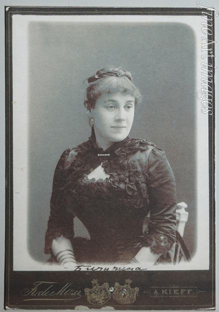 Mezer Franciszek de - Portrait of the opera singer Anna Alexandrovna Bichurina (1853-1888) 