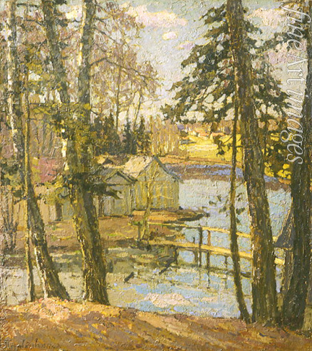 Petrovichev Pyotr Ivanovich - Spring. At a pond