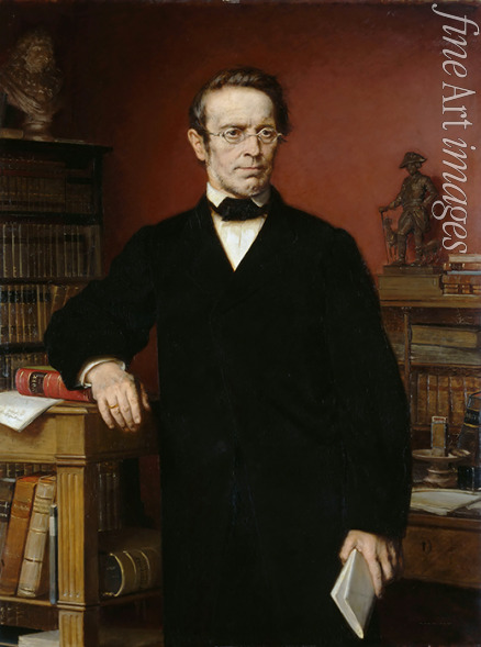 Bendemann Eduard - Portrait of Johann Gustav Droysen (1808-1884)
