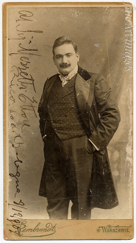 Fotoatelier Rembrandt Warschau - Porträt von Opernsänger Enrico Caruso (1873-1921)