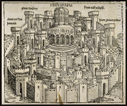Wolgemut Michael - Jerusalem (from the Schedel's Chronicle of the World)