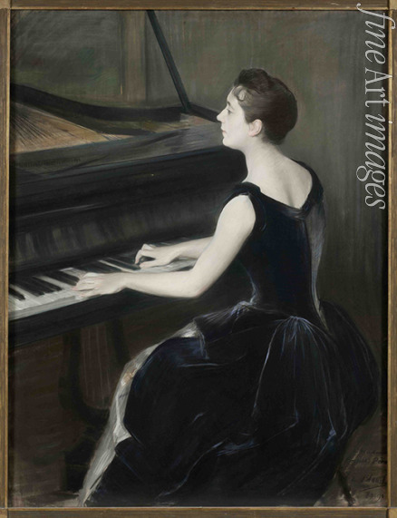 Blanche Jacques-Émile - Porträt von Pianistin Léontine Bordes-Pène (1858-1924)