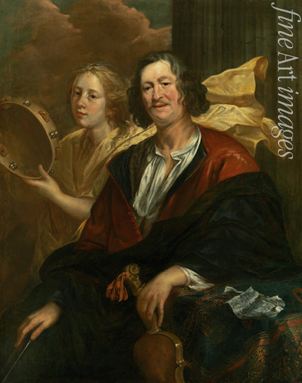 Jordaens Jacob - Portrait of a musician with his muse (Self-Portrait?)