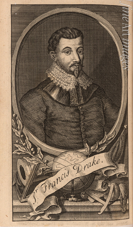 Unbekannter Künstler - Porträt von Sir Francis Drake