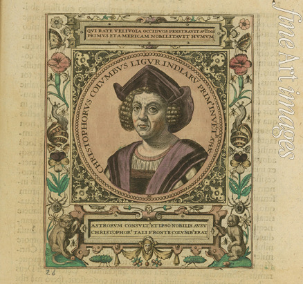 Bry Theodor de - Porträit von Christoph Kolumbus