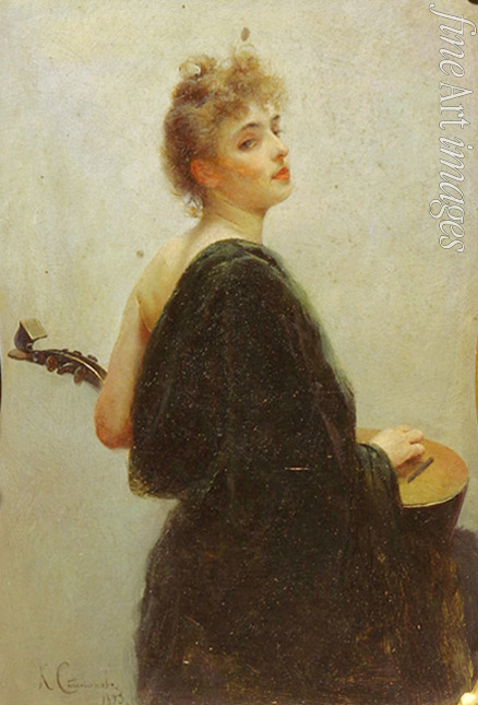 Stepanov Klavdi Petrovich - Woman with a Mandolin