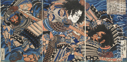 Kuniyoshi Utagawa - Sanada no Yoichi Yoshihisa und Matano no Goro Kagehisa