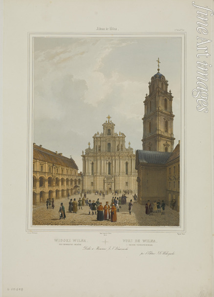 Benoist Philippe - The Grand Courtyard of Vilnius University and the Church of St. Johns