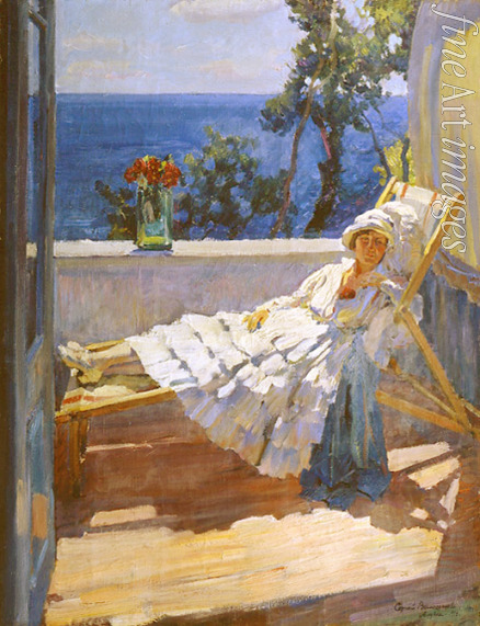 Winogradow Sergei Arssenjewitsch - Dame auf dem Balkon
