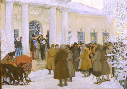 Kustodiew Boris Michailowitsch - Die Bekanntmachung des Manifests über die Aufhebung der Leibeigenschaft von 1861