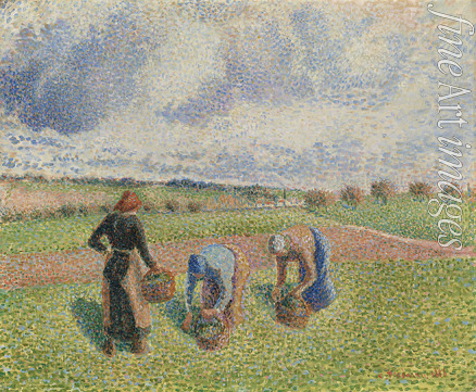 Pissarro Camille - Paysannes ramassant des herbes, Éragny
