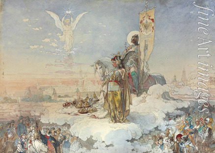Mikeschin Michail Ossipowitsch - Allegorie auf die Krönung des Kaisers Alexander III.
