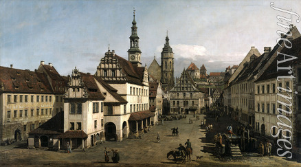 Bellotto Bernardo - The Market square in Pirna