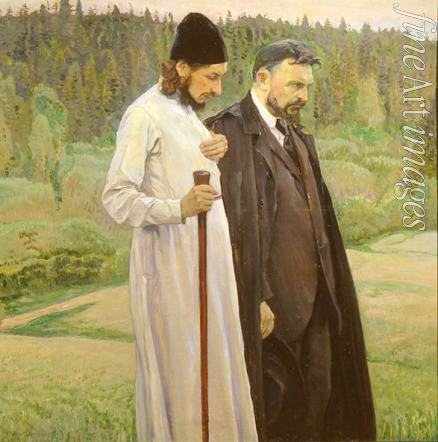 Nesterov Mikhail Vasilyevich - The Philosophers. Sergei Bulgakov (1871-1944) und Pavel Florensky (1882-1943)