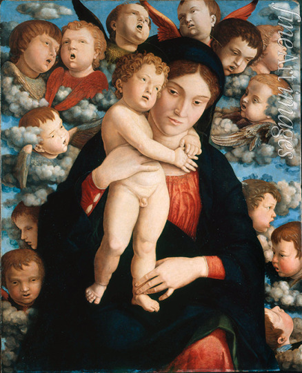 Mantegna Andrea - Madonna and Child with a Choir of Cherubs (Madonna of the Cherubim)