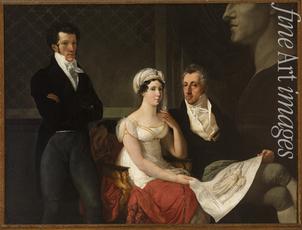 Hayez Francesco - Porträt der Cicognara-Familie mit der Büste von Antonio Canova