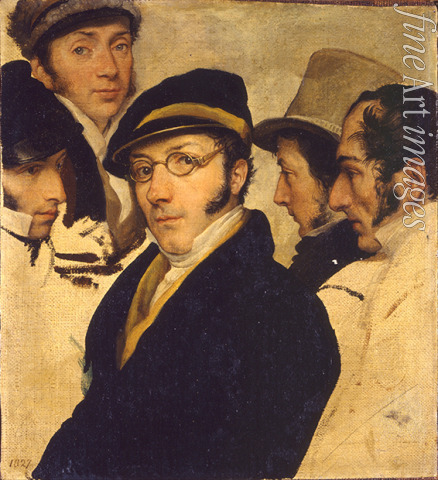 Hayez Francesco - Self-Portrait in a group of friends