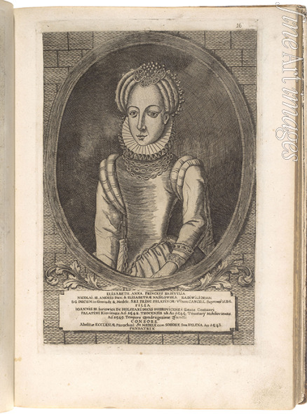 Lejbowicz Hirsz - Elzbieta Radziwill (Holszanska). From: Icones Familiae Ducalis Radivilianae 