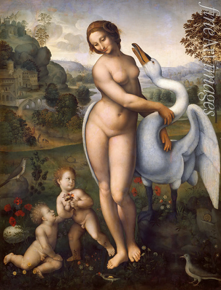 Leonardo Da Vinci Follower - Leda and the Swan