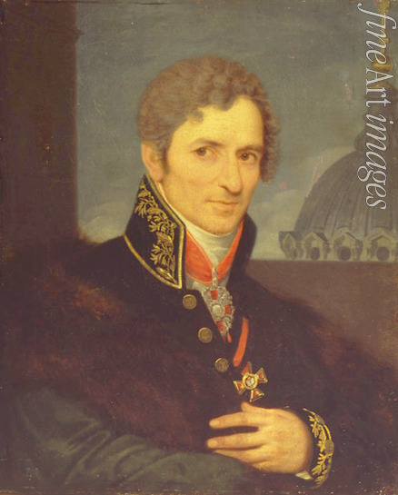 Unbekannter Künstler - Porträt des Architekten Andrei Woronichin (1759-1814)