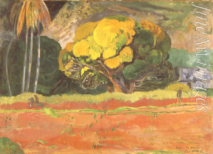 Gauguin Paul Eugéne Henri - Fatata Te Moua (Am Fuße eines Berges)