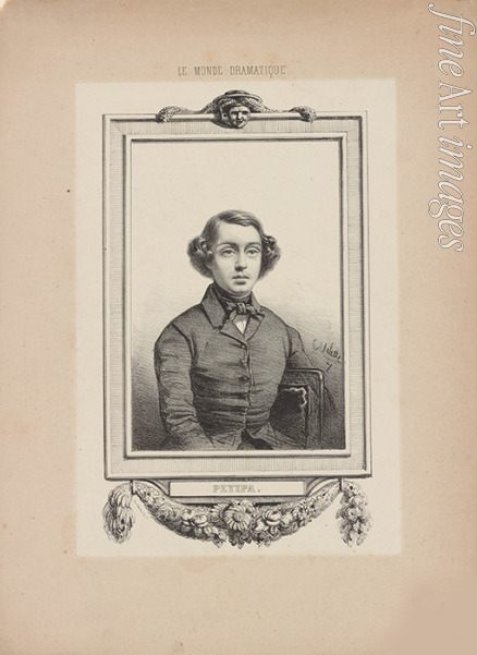 Unbekannter Künstler - Porträt von Tänzer und Ballettchoreograf Lucien Petipa (1815-1898) 