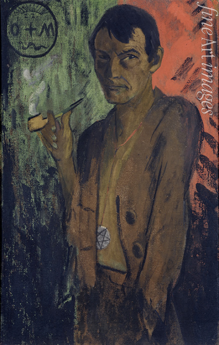 Mueller Otto - Self-portrait with pentagram
