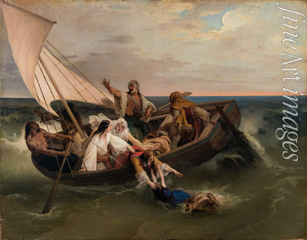 Hayez Francesco - Boat with Greek Fugitives