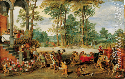 Brueghel Jan the Younger - A Satire of Tulip Mania