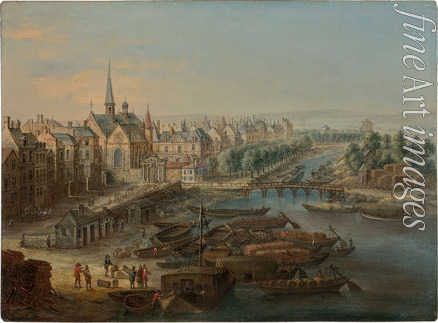 Grevenbroeck Charles Léopold van - View of the Arsenal, the port Saint Paul and the quai des Célestins in Paris