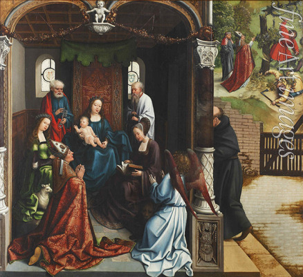 Orley Bernaert van - Madonna und Kind mit anbetenden Heiligen Martin