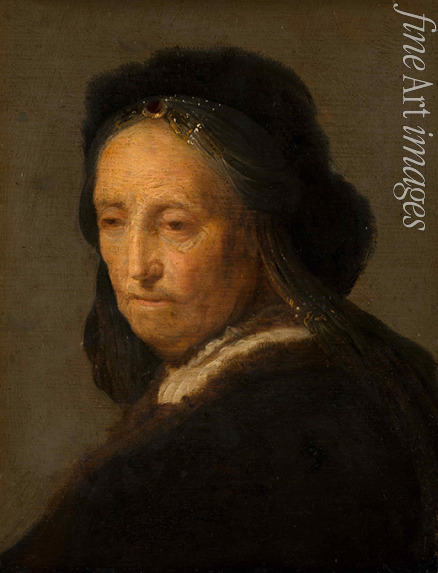 Rembrandt van Rhijn (School) - Study of an old woman