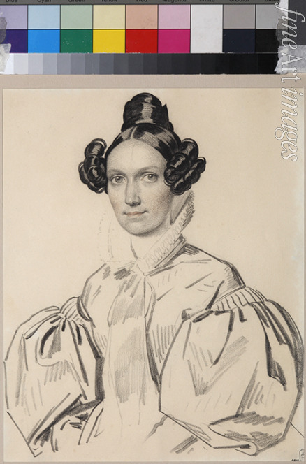 Hampeln Carl von - Portrait of Olga Nikolaevna Talyzina, née Zubova (1803-1882)