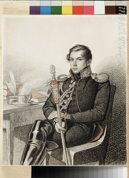 Hampeln Carl von - Portrait of Count Pyotr Petrovich Konovnitsyn (1803-1830)