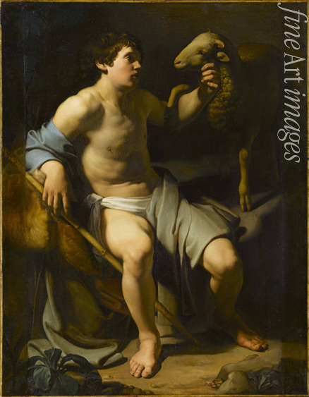 Manfredi Bartolomeo - Saint John The Baptist Holding A Sheep