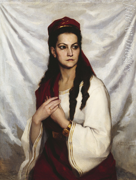 Edelfelt Albert Gustaf Aristides - Portrait of the actress Hedvig Charlotta Raa-Winterhjelm (1838-1907)