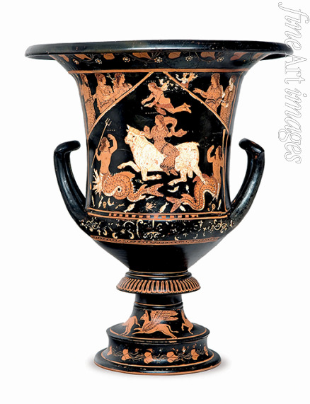 Antike Vasenmalerei Attische Kunst - Der Raub der Europa. Krater