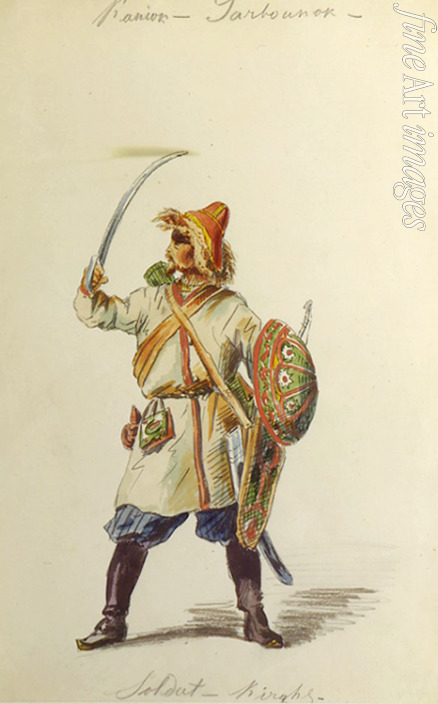 Nordmark Franz Iosifovich - Costume design for the ballet The Little Humpbacked Horse by C. Pugni