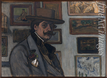 Rippl-Rónai József - Self-portrait in a brown hat