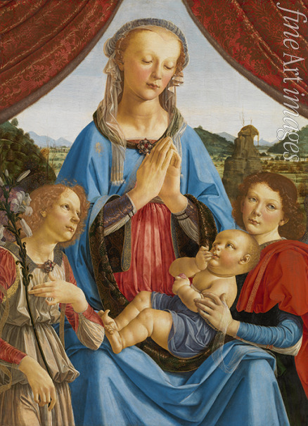 Lorenzo di Credi - Madonna mit Kind und zwei Engeln (Madonna di Volterra)