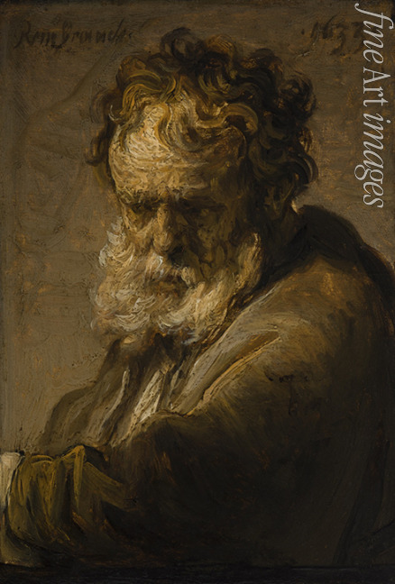 Rembrandt van Rhijn - Büste eines bärtigen alten Mannes