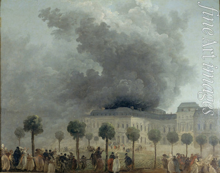 Robert Hubert - Fire at the Opera House of the Palais-Royal, June 8, 1781