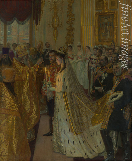 Tuxen Laurits Regner - Die Trauung des Zaren Nikolaus II. mit der Prinzessin Alix von Hessen-Darmstadt am 26. November 1894