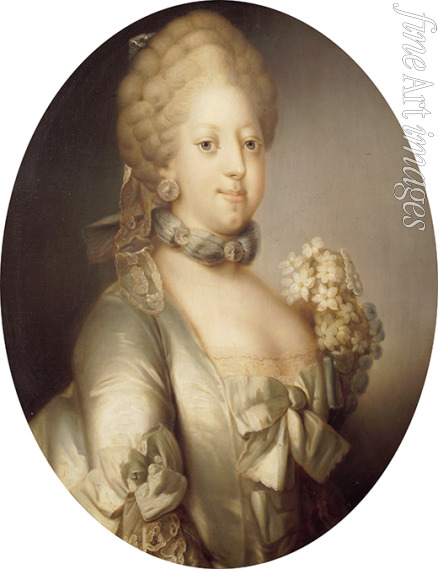 Als Peder - Porträt von Caroline Mathilde (1751-1775), Königin von Dänemark