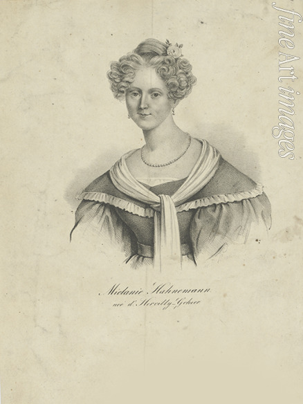 Unbekannter Künstler - Porträt von Mélanie d'Hervilly Gohier Hahnemann (1800-1878)